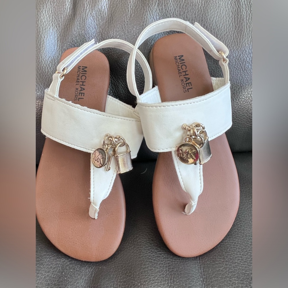 Michael Kors white toddler girl, size 11 sandal.
